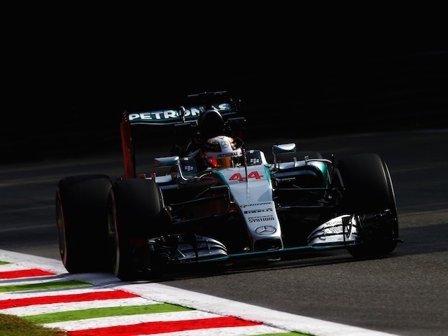 Lewis Hamilton in action during the Italian GP practice on September 4, 2015