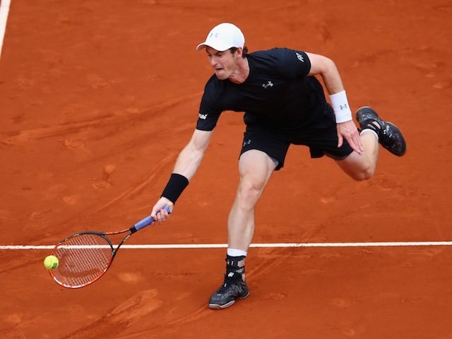 Andy Murray in action during the Madrid Open final on May 8, 2016